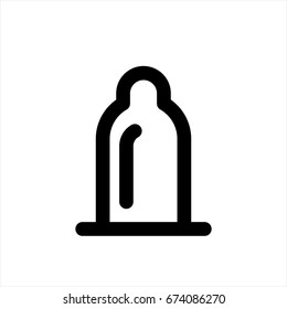 Condom icon in trendy flat style isolated on background. Condom icon page symbol for your web site design Condom icon logo, app, UI. Condom icon Vector illustration, EPS10.