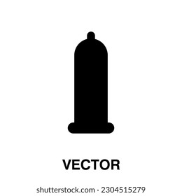 Kondom-Symbol, Vektorgrafik. Kondom-Symbol, einzeln auf weißem Hintergrund.EPS