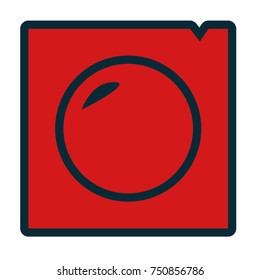 Condom icon. Vector line illustration in simple shapes. Can be used as icon, part of logo, pictogram, infographics or medical health care presentations