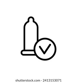 condom icon vector love sign safe sex 