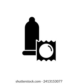 icono de preservativo vector amor signo de seguridad sexo 