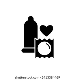 condom icon vector love sign safe sex 