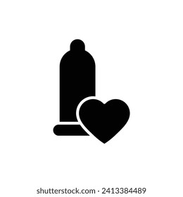 condom icon vector love sign safe sex 