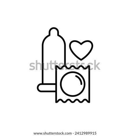 condom icon vector love sign safe sex 