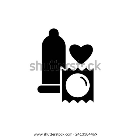 condom icon vector love sign safe sex 