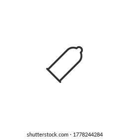 Condom isolated line icon for web and mobile