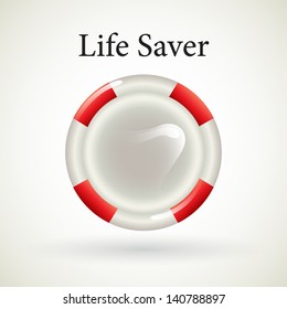 Condom life saver concept.