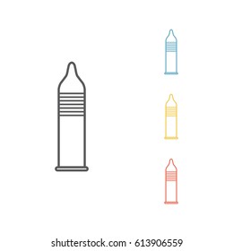 Condom. Line Icon. Vector illustration