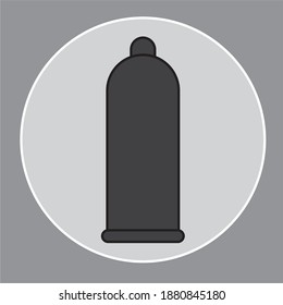 Condom line vector cartoon icon isolated on the white background. EPS10 