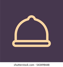 Condom Minimal Flat Line Outline Stroke Icon Pictogram Symbol