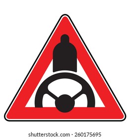 condom on steering wheel sticker on the car (joke)