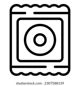 Condom pack icon outline vector. Sexual gender. Advice school