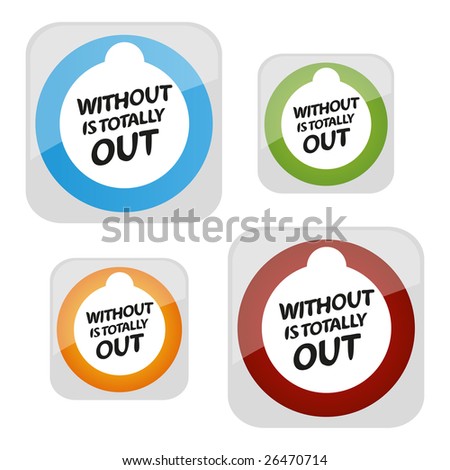 Condom package advertising in vectors