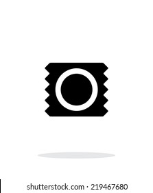 Condom package icon on white background. Vector illustration.