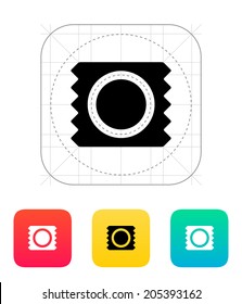 Condom package icon. Vector illustration.