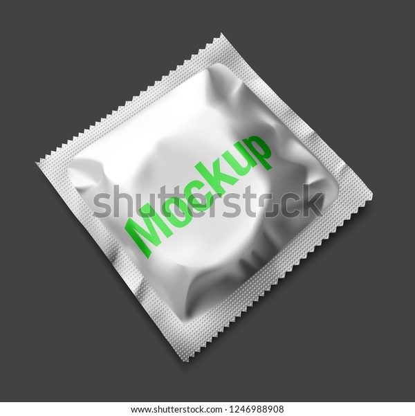 Download Condom Package Mockup Vector Illustration On Stock Vector Royalty Free 1246988908