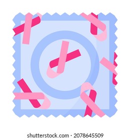 Condom packaging design with HIV and AIDS ribbon. Safe sex, prevention of HIV and AIDS