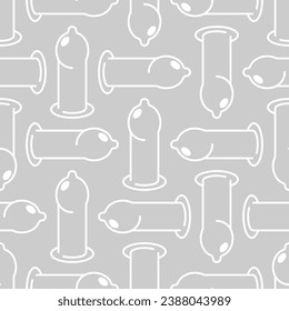 Kondommuster nahtlos. Gummi-Kontrazeptiver Hintergrund. Abhilfe bei der Textur von Genitalinfektionen