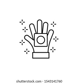 Condom protection hand icon. Element of no government organisation icon