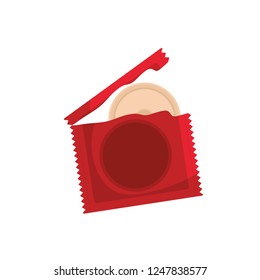 condom protection packing open