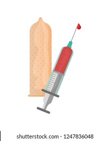 condom protection with syringe