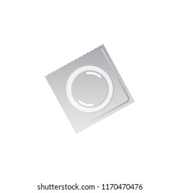 Condom rubber icon. Vector illustration.