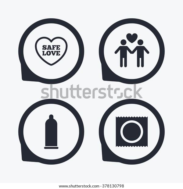 Condom Safe Sex Icons Lovers Gay Stock Vector Royalty Free 378130798 Shutterstock 0925