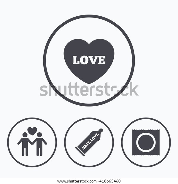Condom Safe Sex Icons Lovers Gay Stock Vector Royalty Free 418665460 Shutterstock 2828