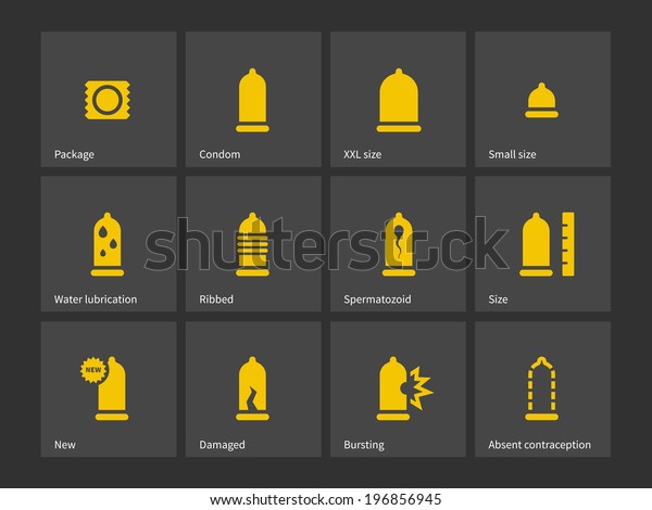 Condom Safe Sex Icons Vector Illustration Stock Vector Royalty Free 196856945 Shutterstock 5704