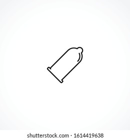 Condom vector icon on white background