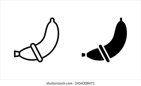 Condom vector icon set, protect symbol. simple flat vector illustration on white background