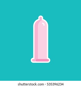 Condom vector illustration. Iconic style