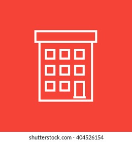 Condominium building line icon.