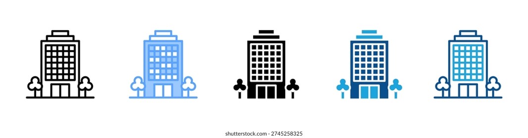 Condominium icon multiple style and collection