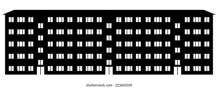 Condominium icon on white background. Vector illustration.