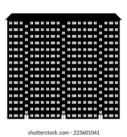 Condominium icon on white background. Vector illustration.