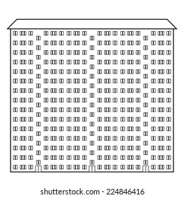 Condominium icon on white background. Vector illustration.