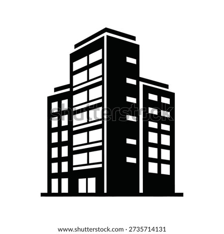 Condominium icon silhouette vector illustration isolated