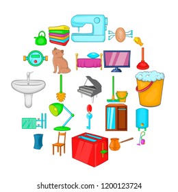 Condominium icons set. Cartoon set of 25 condominium vector icons for web isolated on white background