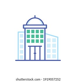 condominium vector icon style illustration. EPS 10