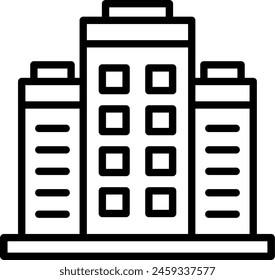 Condominium Vector Line Icon Design