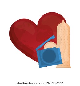 condoms protection with heart
