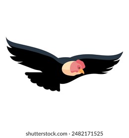 Condor Vogel fliegende Cartoon isoliert