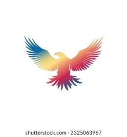 Condor eagle bird monoline logo vector icon illustration. condor vector logo, bird logo design. creative logo black and white background 