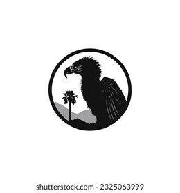 Adler-Adler-Monoline-Logo, Vektorsymbol. condor Vogel Logo Vektorsymbol Illustration. Logo von California, Vektor, 