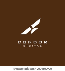 Condor Logo With Digital Concept