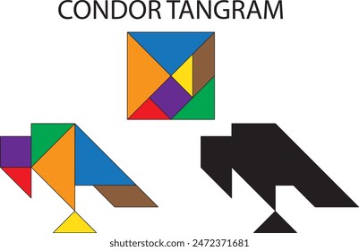 Condor Tangram Puzzle. Bildung und Kreativität.