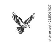 condor vector logo, bird logo design. condor eagle bird monoline logo vector icon illustration
