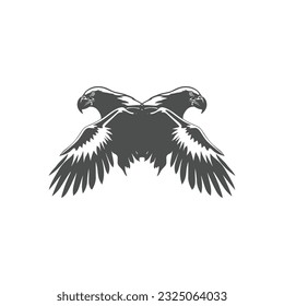 condor vector logo, bird logo design. condor eagle bird monoline logo vector icon illustration
