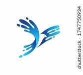 condor water logo, bird paint logo design